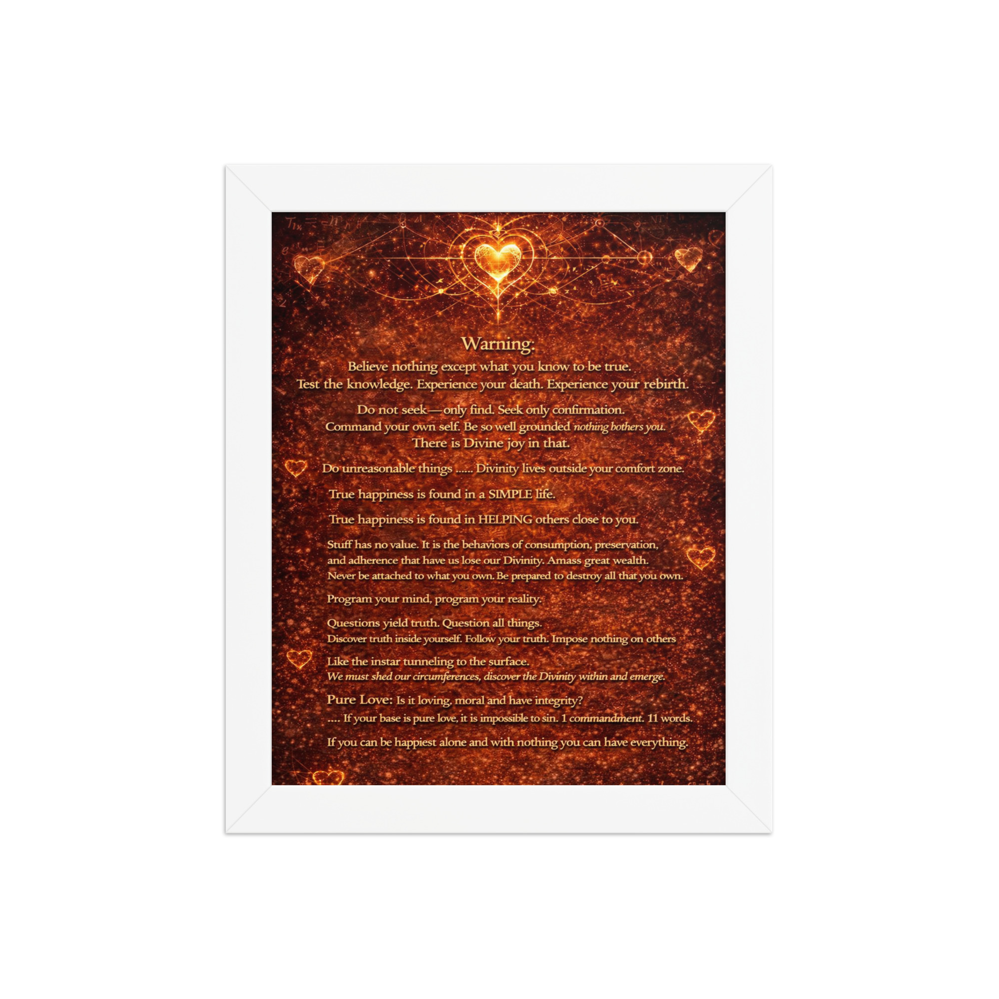 Warning Framed poster - Image 2