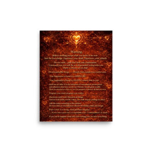 Warning Wall Poster (Without Frame)